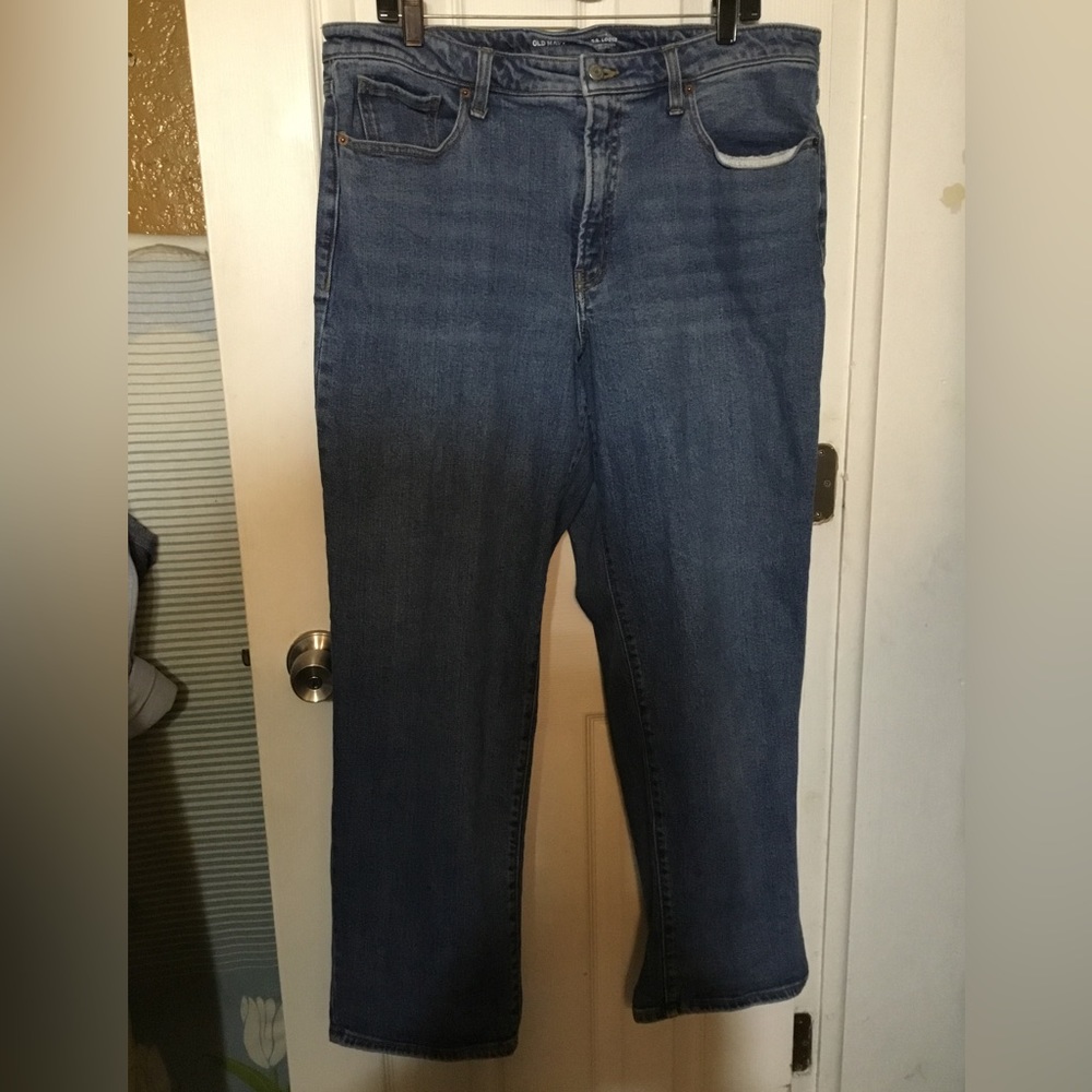Old Navy wide leg jeans high rise